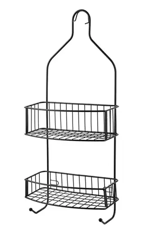 Kúpeľňová polička CARL BLACK 15x56 cm čierna