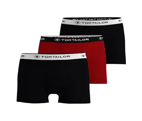 Boxerky Tom Tailor »Buffer«, 3 ks, tmavočervené