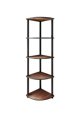 Knižnica Bookcase 5 Corner - Walnut