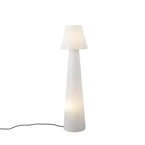 Dizajnová vonkajšia stojaca lampa biela IP44 - Katrijn