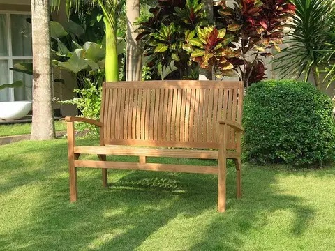DEOKORK Záhradná teaková lavica HARMONY 150 cm