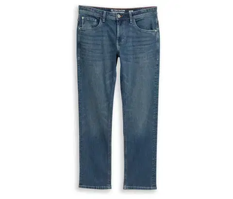 Tom Tailor TT MARVIN STRAIGHT Jeans mit Stretch, Used Mid Stone Blue Denim