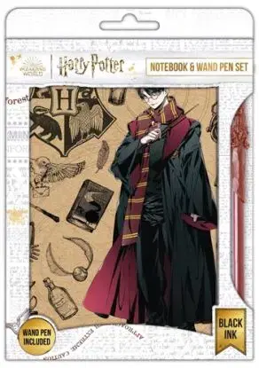 Harry Potter blok s perom (Navy & Gold) DPL6