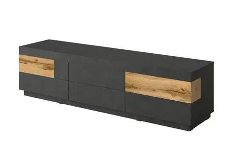 SELINKA 40 TV stolík 6 šuplíkový, matera/dub wotan
