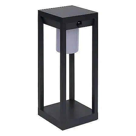 DEOKORK Záhradná solárna lampa 15x15x40 cm (antracit)