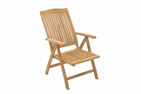 DEOKORK Záhradné teakové polohovacie kreslo LAGUNA (teak)