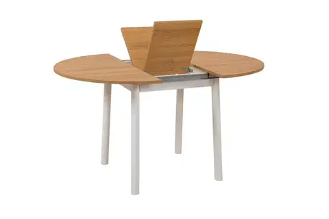 Extendable Dining Table Oliver - Oak, White