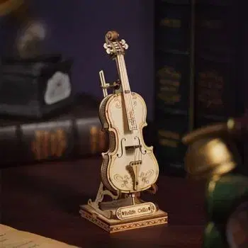 Drevené 3D Puzzle - Violončelo