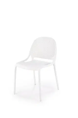Záhradná plastová stolička ZOLE biela