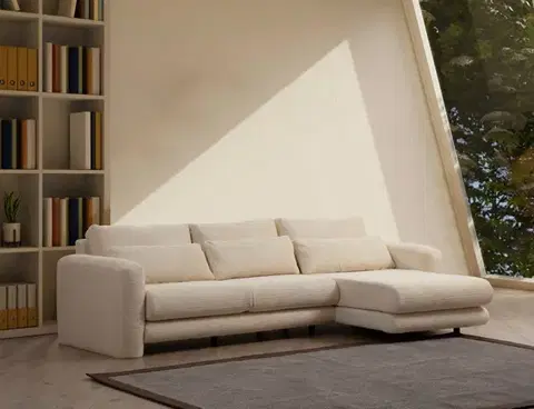 Rohová sedacia súprava / Rohová pohovka Lily Corner Right Beige