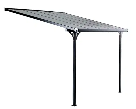 Pergola 436 x 305 cm (čierna + transparentná polykarbonát)