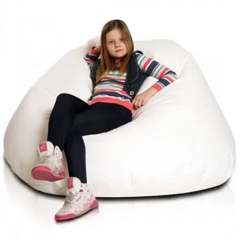 Sedací vak guľa Maxi polyester TiaHome - biela