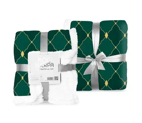 deka SHERPA 150x200 cm zelená