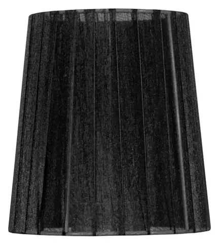 Tienidlo na lampu Rifasa/Sorento 15cm E14 čierna oceľ/organza