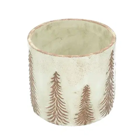 Dekoria Kvetináč Christmas Trees ⌀13cm, 13 x 12 cm
