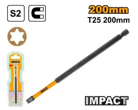 INGCO Bit s magnetickým hrotom T25, 200mm INGCO INDUSTRIAL