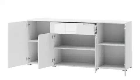 Komoda SELENE 36 180 cm biela lesklá/matná
