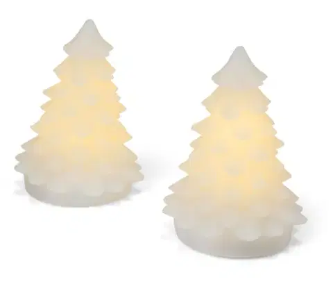 LED jedličky z pravého vosku, 2 ks, malý