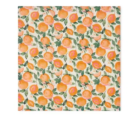 Umývateľný obrus, cca 90 x 90 cm, oranžový