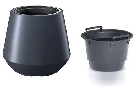 Kvetináč s vložkou HERO antracit 39,5cm