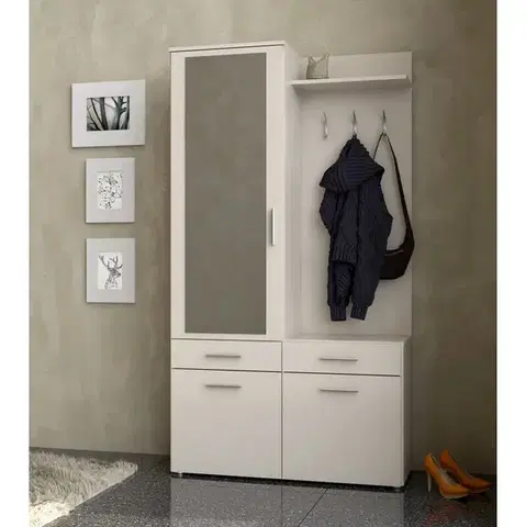 KONDELA Levito predsieň biela