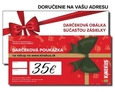 Kinekus Darčeková poukážka 35 €, červená, poštou