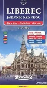 Liberec Jablonec nad Nisou plán města 1:15 000