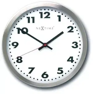 Designové nástenné hodiny Nextime Arabic White 34cm