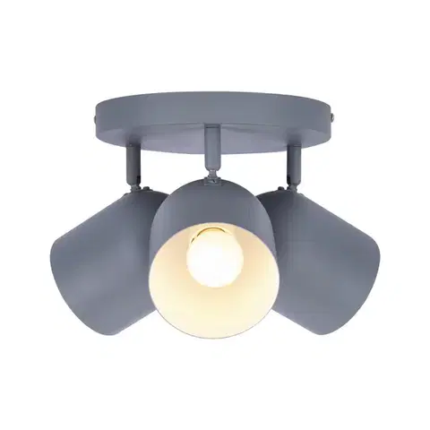 Stropná lampa 3xE27 sivá 32cm AZURO