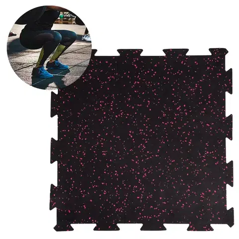 Záťažová podložka inSPORTline Puzeko 50x50x1 cm Farba čierno-červená