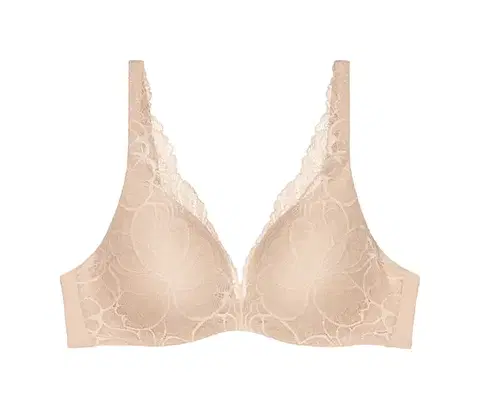Podprsenka s kosticami Triumph Body Makeup Illusion Lace, Satin Cream