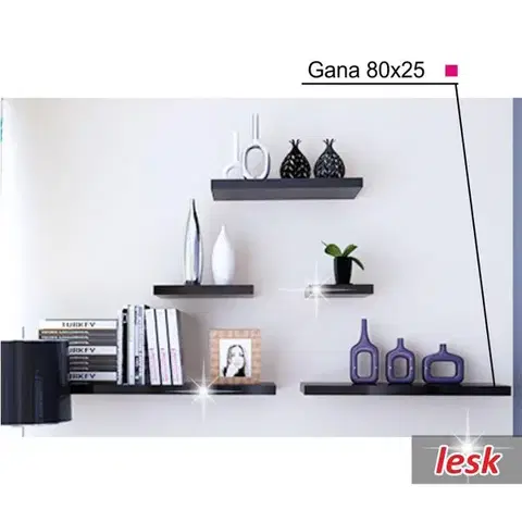 Nástenná polička GANA 80x25 Tempo Kondela