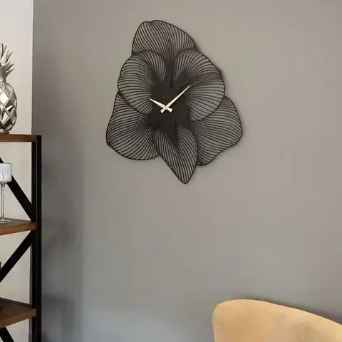 Nástenné kovové hodiny Azalea APS039 49 čierne
