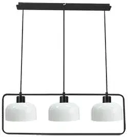 Závesná lampa Zodiac čierna 3x40W E27 biele tienidlo
