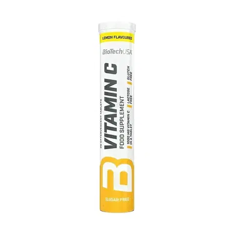 Vitamín C 1000 šumivý - Biotech USA 20 tbl. Lemon
