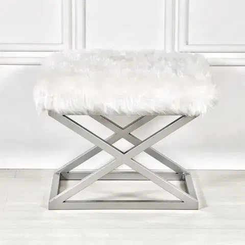 Stolička Capraz Plush White