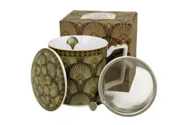 Porcelánový hrnček so sitkom a krytom Verdigo 400 ml