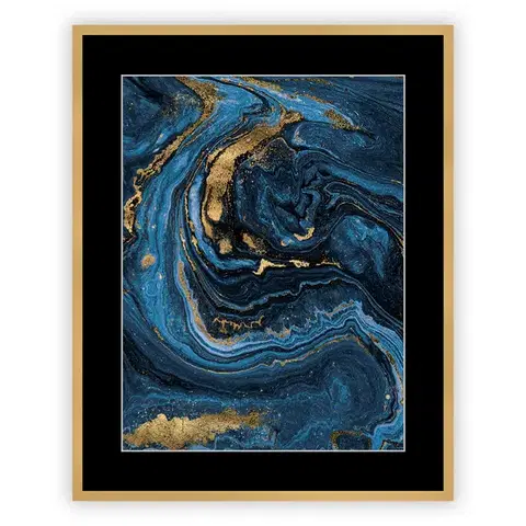 Dekoria Obraz Pouring blue I 40 x 50cm, 40 x 50cm