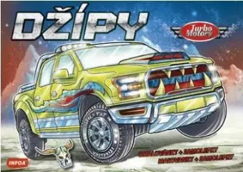 Džípy Turbo Motory - maľovanky + samolepky