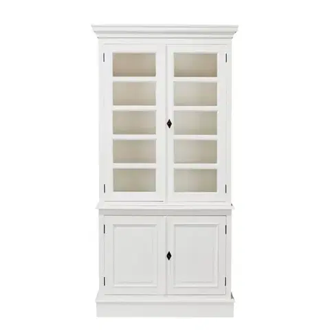 Dekoria Vitrína Milton so 4 poličkami 100 x 40 x 220 cm, 100 x 40 x 220 cm