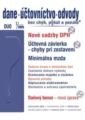 Dane účtovníctvo odvody 1 2025 - Nové sadzby DPH pre rok 2025
