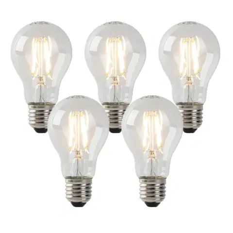 Sada 5 LED žiaroviek E27 číre 3W 250lm 2200K