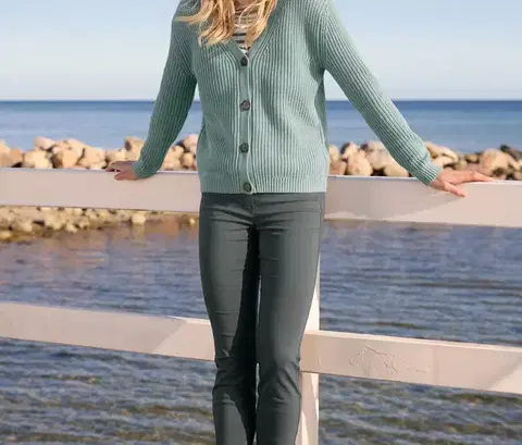Elastické nohavice, tmavozelené