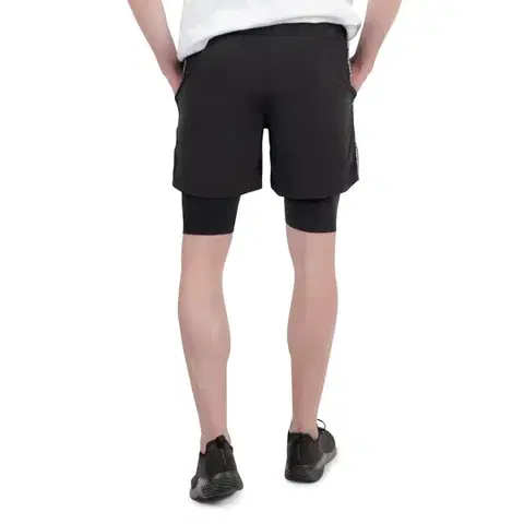 Pánske kraťasy 2v1 inSPORTline Closefit Short Farba čierna, Veľkosť M