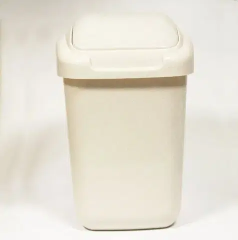 Kinekus Kôš na odpad preklápací 30L, plastový, STANDARD, béžový mramor