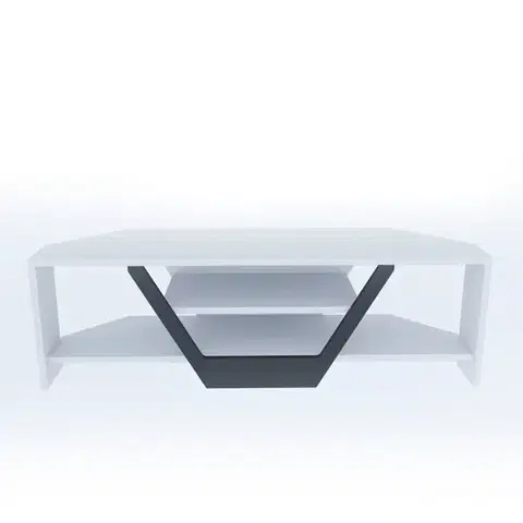 TV stolík Sares - White, Black