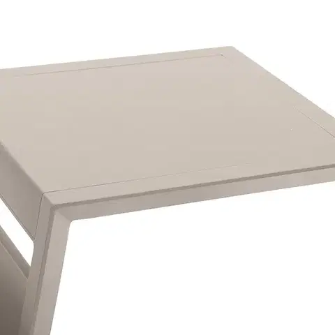 DEOKORK Kovový odkladací stolík LISABON (ivory)