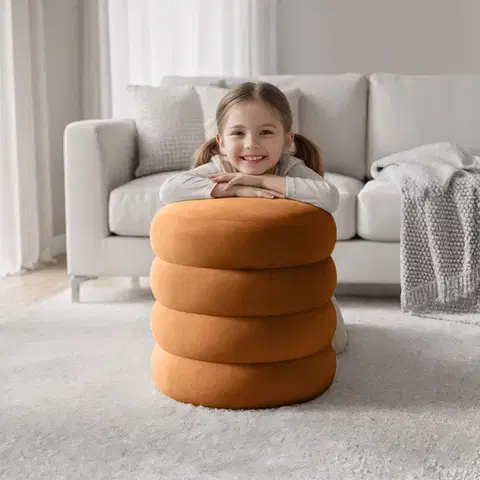 Taburet Snuggo II oranžový