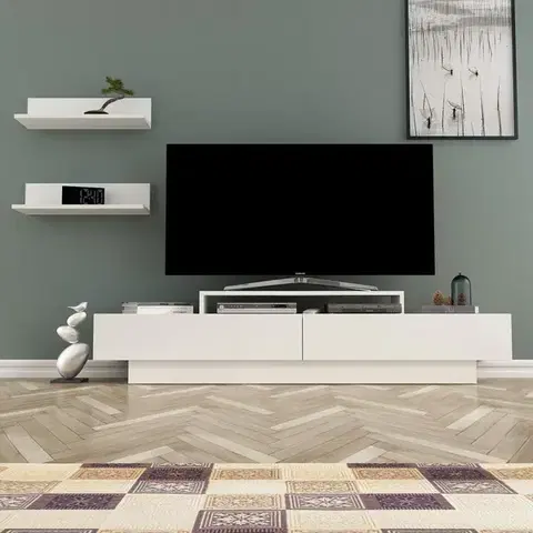 Televízny stolík Lucca White