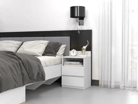 MELWIN M1 nočný stolík, biely